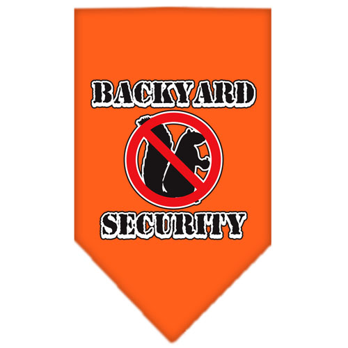 Backyard Security Screen Print Bandana Orange Small